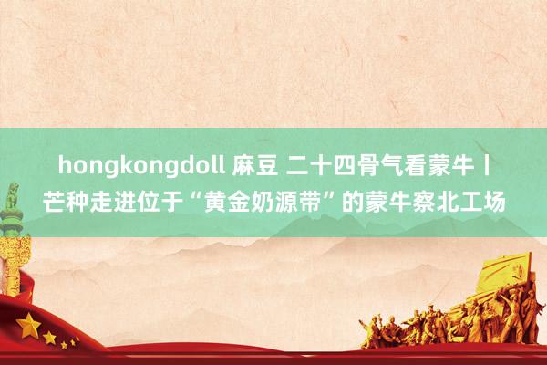 hongkongdoll 麻豆 二十四骨气看蒙牛丨芒种走进位于“黄金奶源带”的蒙牛察北工场